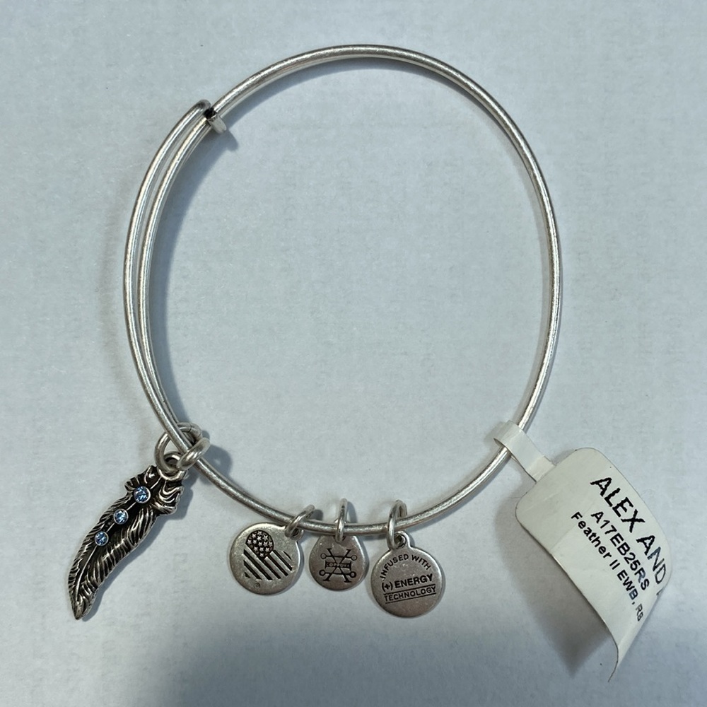 Alex and Ani Feather charm Bracelet